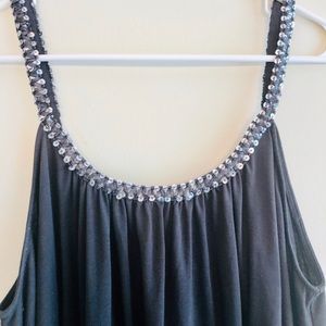 Steel Gray Blouse Top.
